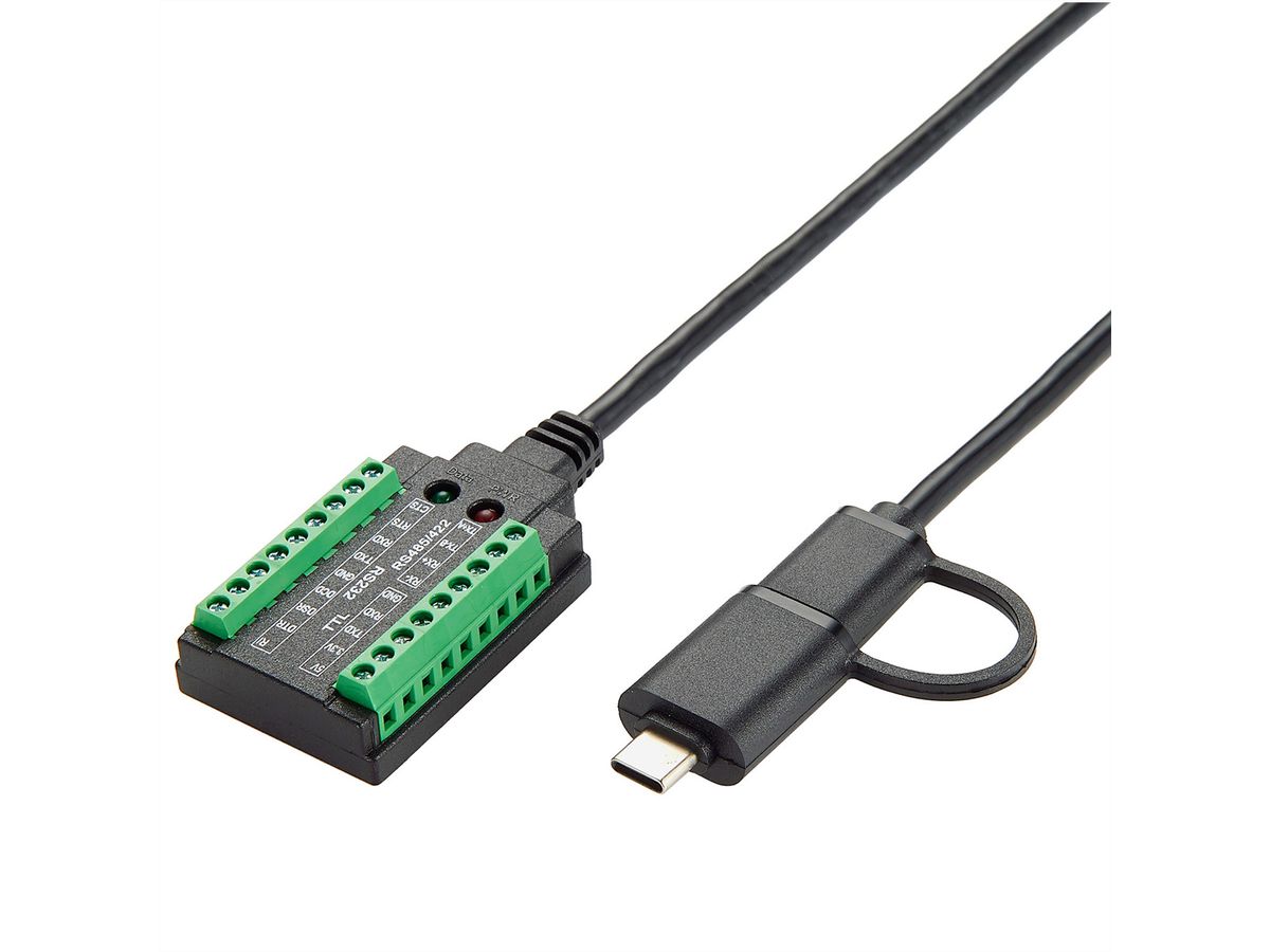 EXSYS EX-13003 Câble USB vers série 1S RS-232/422/485/TTL, bloc terminal, 1.0 m (chipset FTDI)