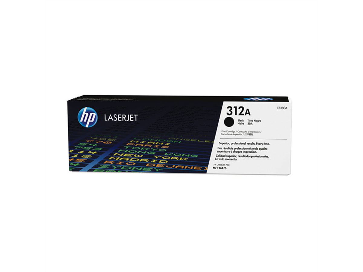 CF380A (312A), HP Color LaserJet Druckkassette schwarz, ca. 2.400 Seiten, für HP Color LaserJet Pro MFP M476dn, M476dw, M476nw