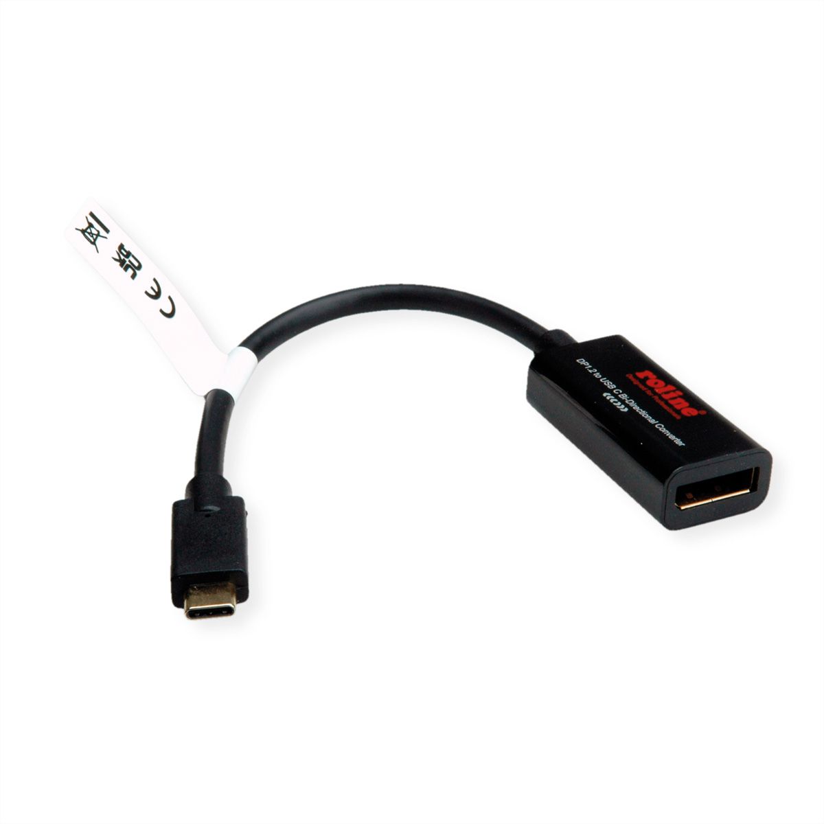 ROLINE Kabel-Adapter USB-C - DisplayPort, v1.2, bidirektional, ST/BU, 0,2 m