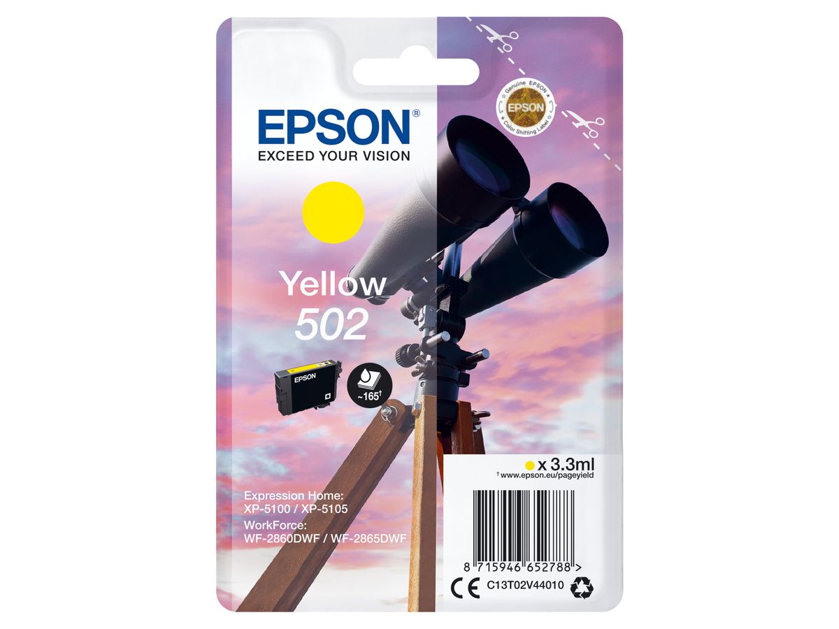 Epson Singlepack Yellow 502 Ink