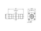 TELEGÄRTNER TNC-Verbinder 50 Ohm Buchse / Buchse für Einbau