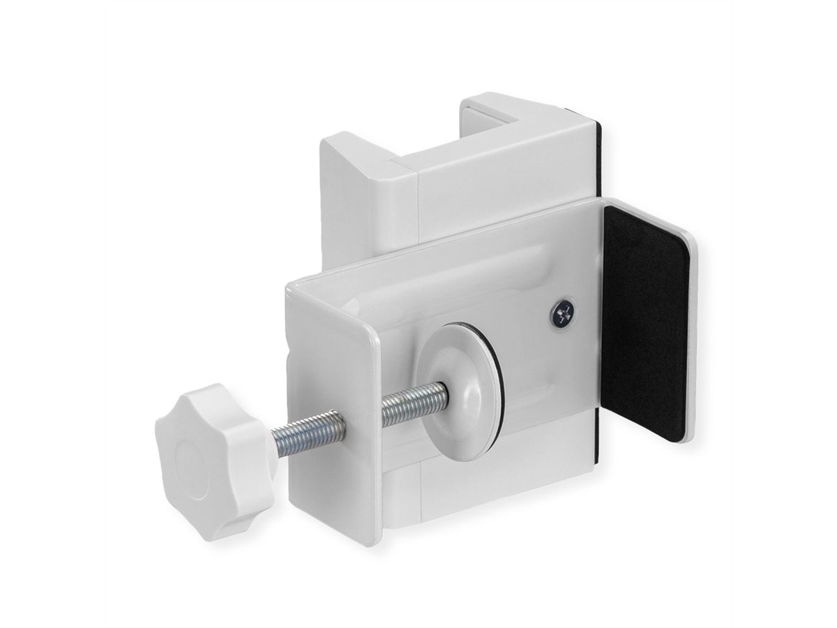 VALUE Support pour multiprise à fixer sur les pattes du bureau, blanc