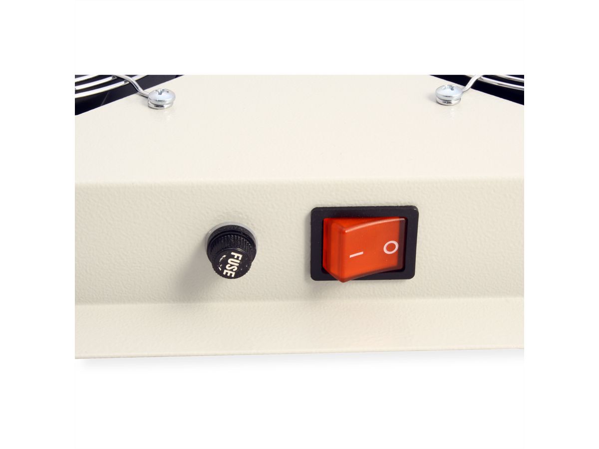 ROLINE 19" Unité de ventilation pour toit, 4 ventilateurs, thermostat, gris