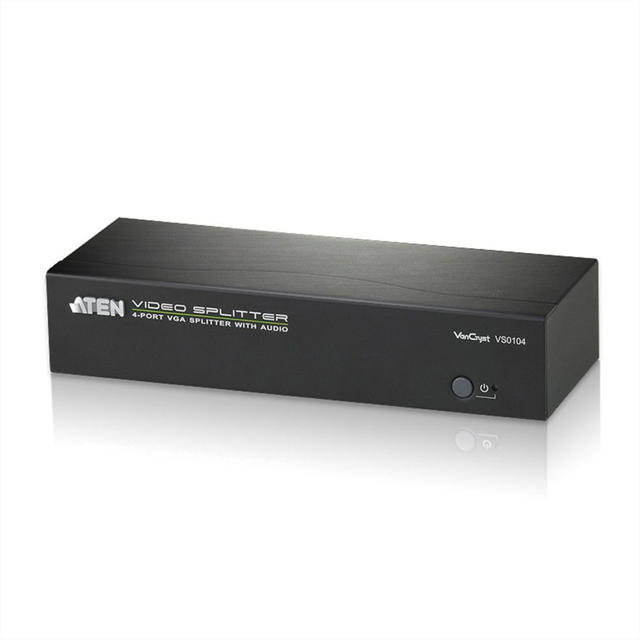 ATEN VS0104 VGA Video-Splitter, 450MHz, Audio, RS232, 4fach