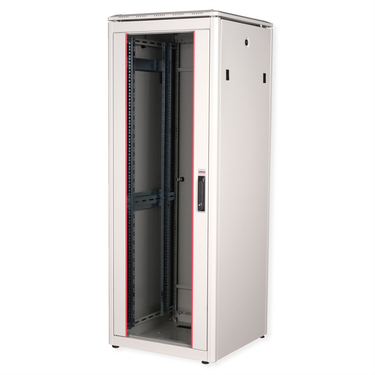 **DEMO**ROLINE 19-Zoll Netzwerkschrank Pro 32 HE, 600x600 BxT Glastür grau