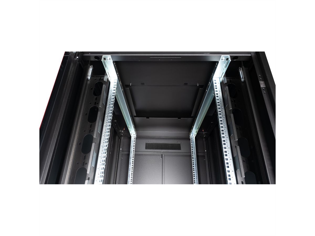 ROLINE 19" Baie réseau Pro 47U, 600x600 LxP Porte verre noir