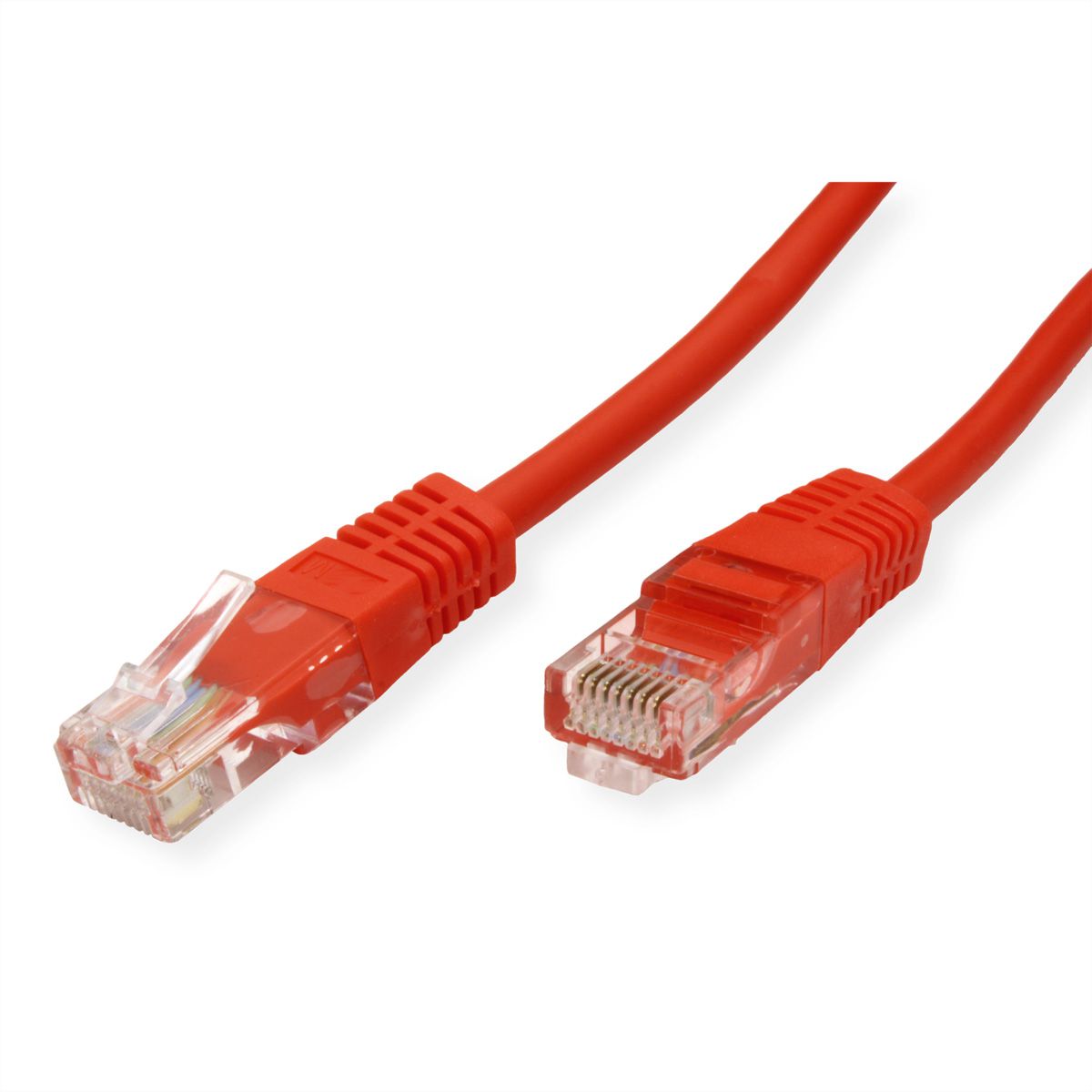 Cordon ROLINE Cat.5e (Classe D) UTP confectionné, PoE, rouge, 1 m