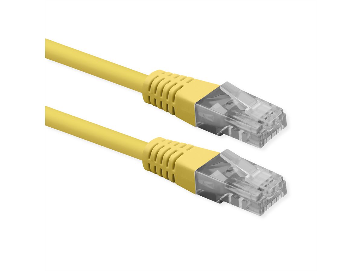 ROLINE Cordon Cat.6 (Classe E), UTP, PoE, jaune, 5 m