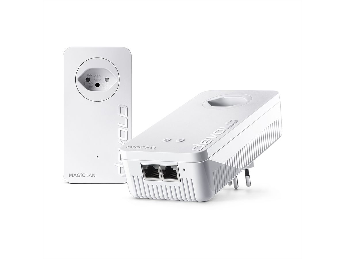 Devolo Powerline Magic 2 WiFi 6 next, 2400 Mbit/s, 2x RJ45, 3er Set