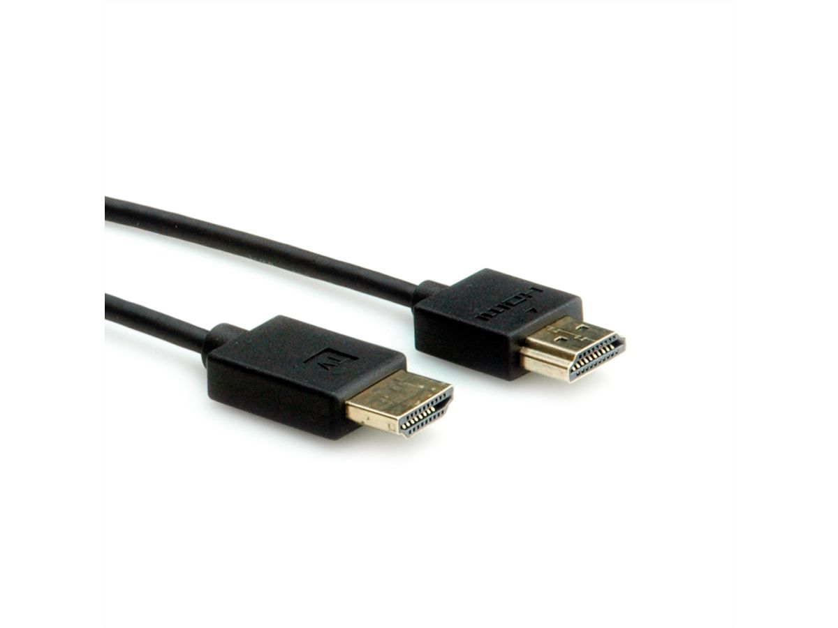 ROLINE 4K HDMI Ultra HD Kabel mit Ethernet, aktiv, ST/ST, schwarz, 5 m