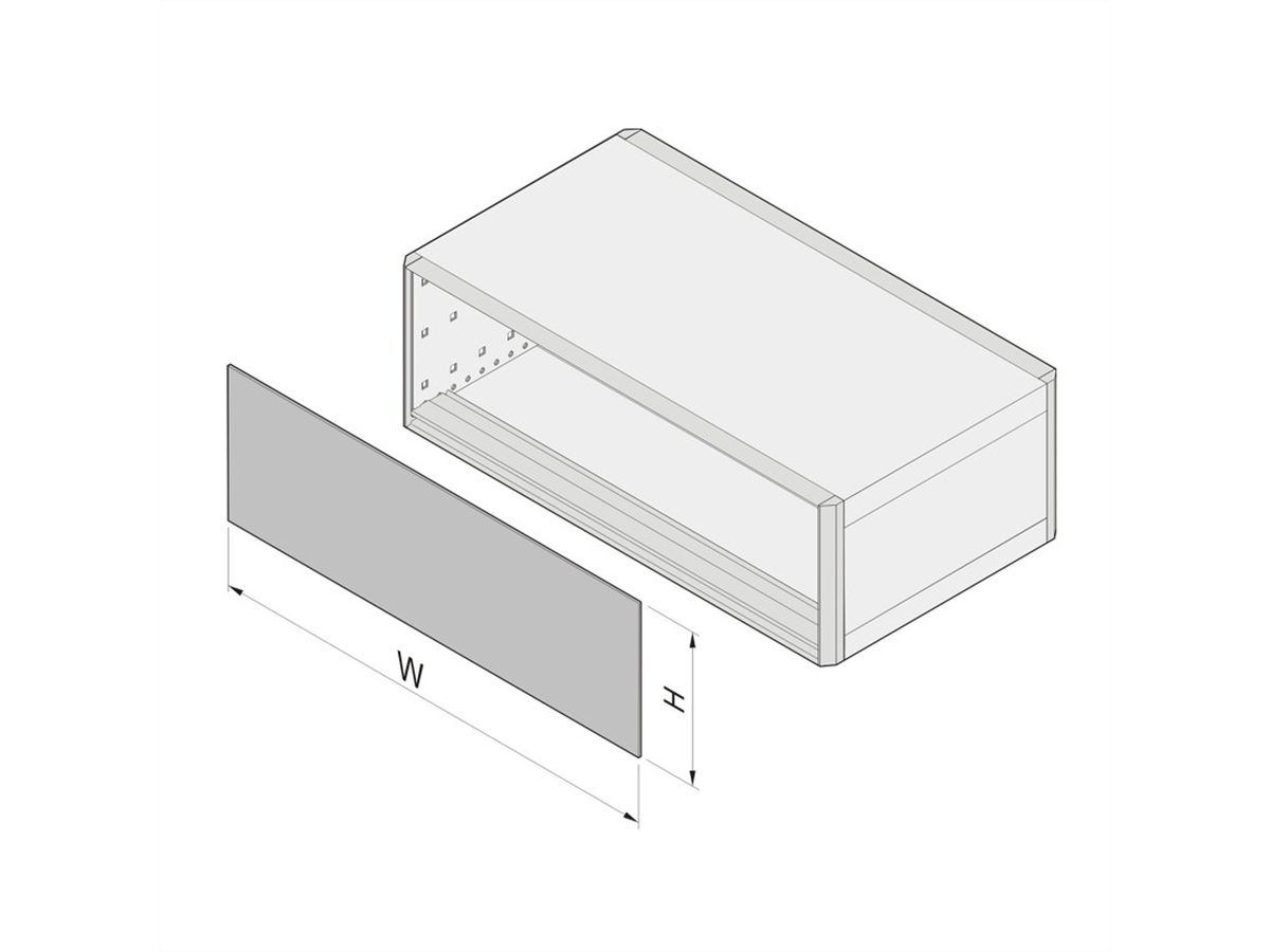 SCHROFF Face avant/arrière CEM, enfichée, blindée - U-FRONTPL.EMC 3UH 42TE