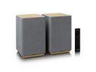 Lenco Aktiv Lautsprecher, 2x40W, Wood,, BT, opt.In, USB, AUX, SUB-Out, IR-FB.