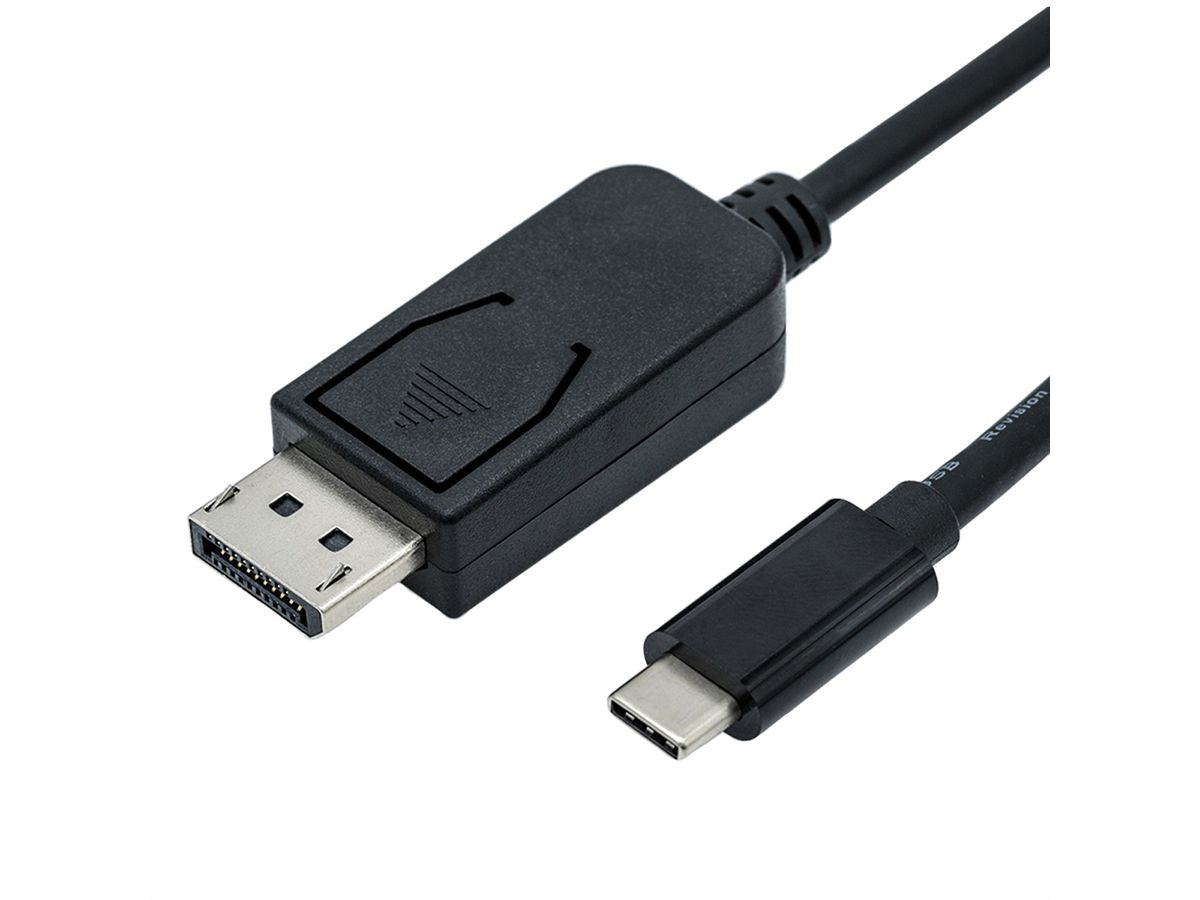 ROLINE Câble adaptateur type C - DisplayPort, v1.2, M/M, 2 m