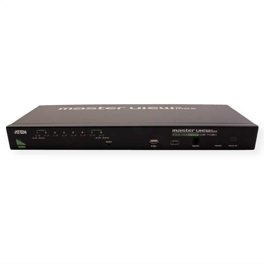 ATEN CS1708A KVM Switch VGA, PS/2-USB, USB-Peripherie Port, 8 Ports