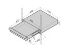 SCHROFF Tiroir 19", 2 U, RAL 7035