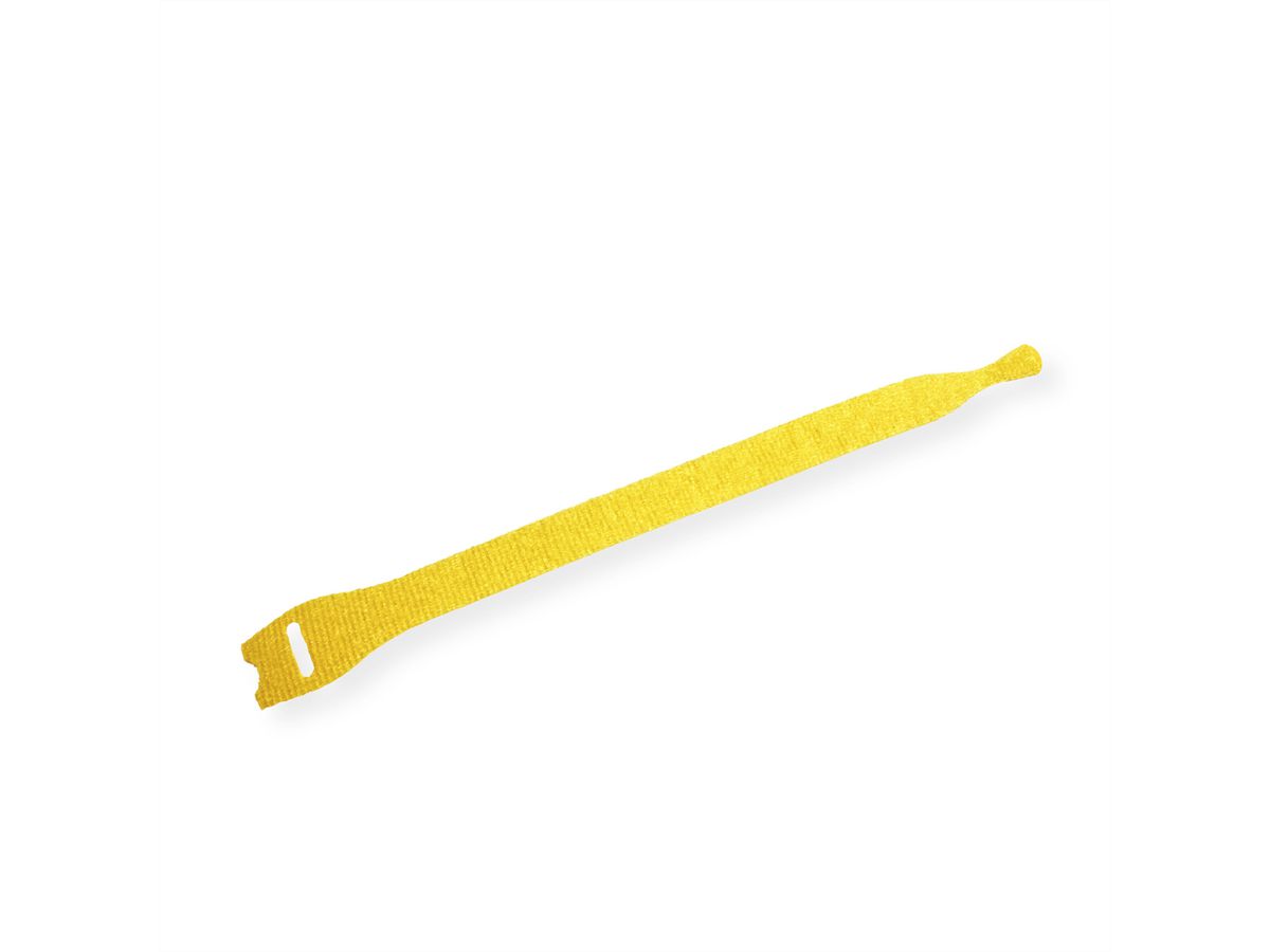 VELCRO® Bande avec languette, par 10, jaune, 20 cm