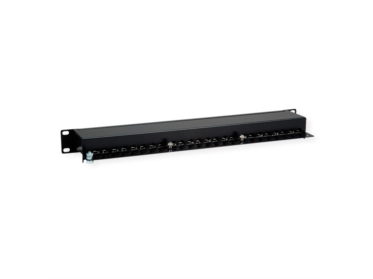 ROLINE 19-Zoll-Patchpanel 1 HE, 24 Ports, Cat.5e (Class D), schwarz