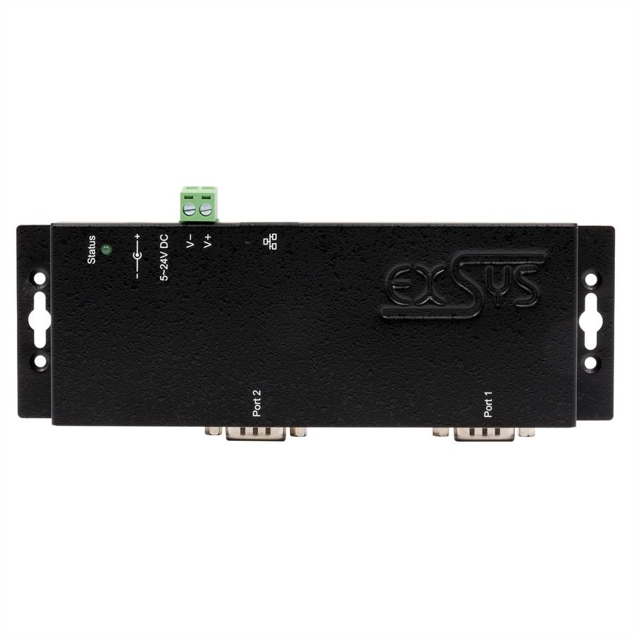 EXSYS EX-6112-2 Ethernet zu Seriell 2 x RS-232 mit 9 Pin Stecker