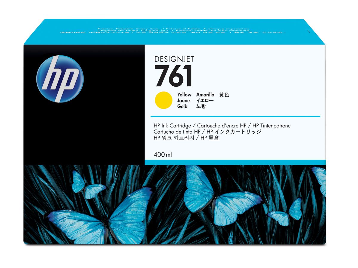HP 761 Gelb DesignJet Druckerpatrone, 400 ml