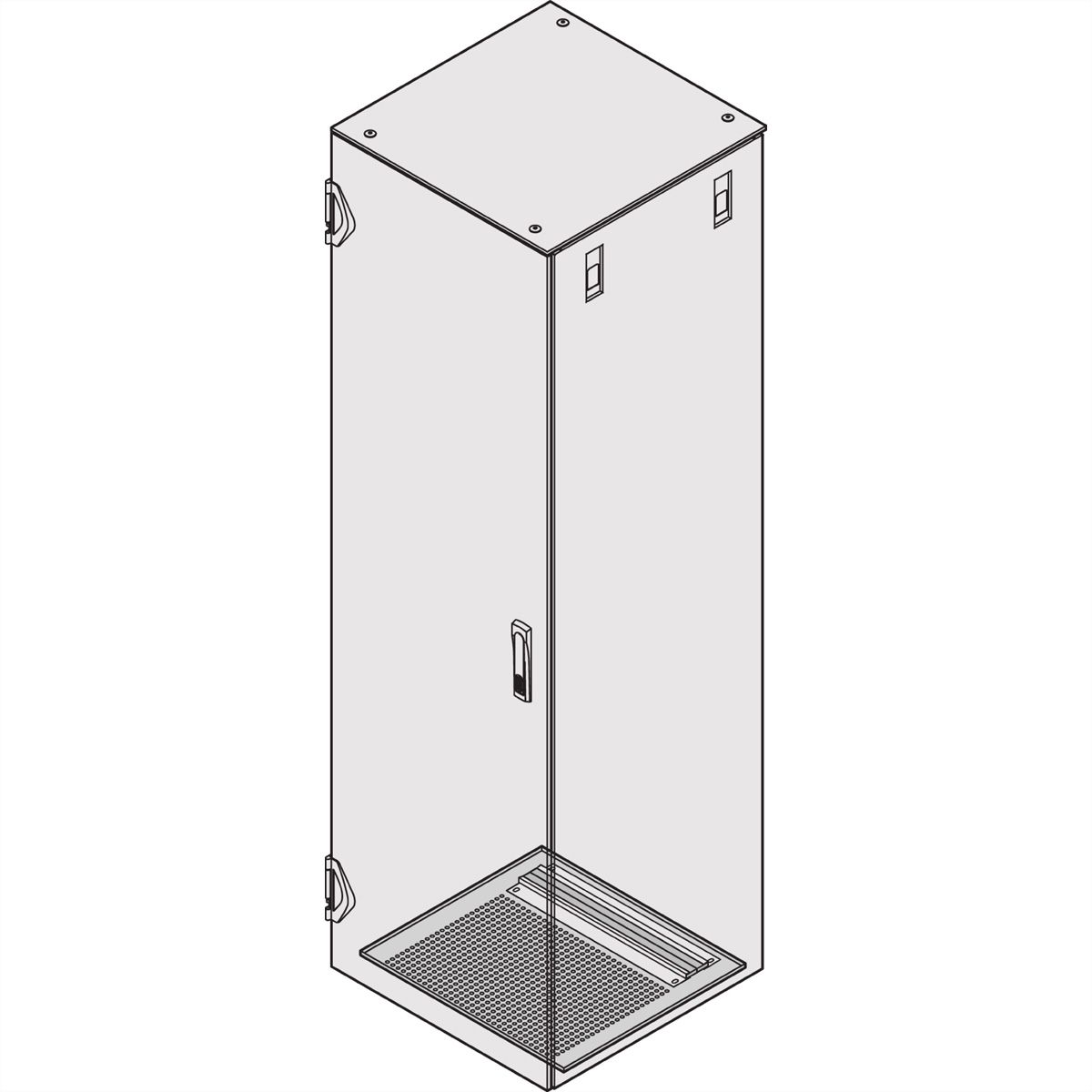 SCHROFF BODENPLATTE 600B 300T IP55 KABELEING.