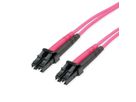 TELEGÄRTNER LWL Rangierkabel 2x G50/125 OM4, 1x LC Duplex - 1x LC Duplex, violett, 1 m