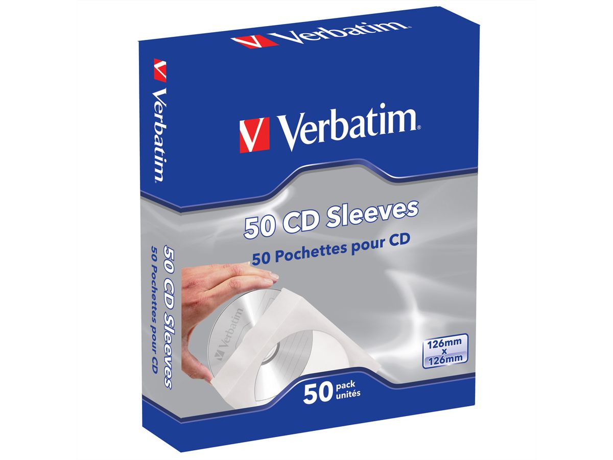Verbatim CD-DVD Paper Sleeves 50 Pack
