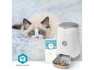Distributeur de nourriture Nedis SmartLife Wi-Fi 3,7 l pour chiens et chats, Android™ / IOS, Blanc, Gris