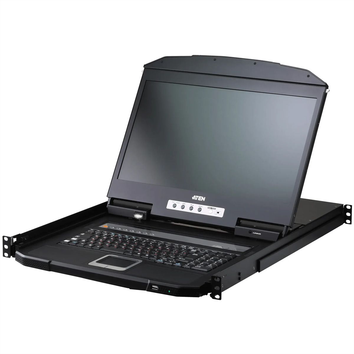 ATEN CL3708NW F 8-Port-USB-HDMI-Einzelschienen-Breitbild-LCD-KVM-Konsole, FR-Layout