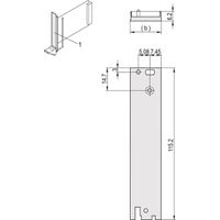 SCHROFF Frontplatte für 3-HE-Rear-I/O - RUECKPROFIL I/O 3HE 8TE