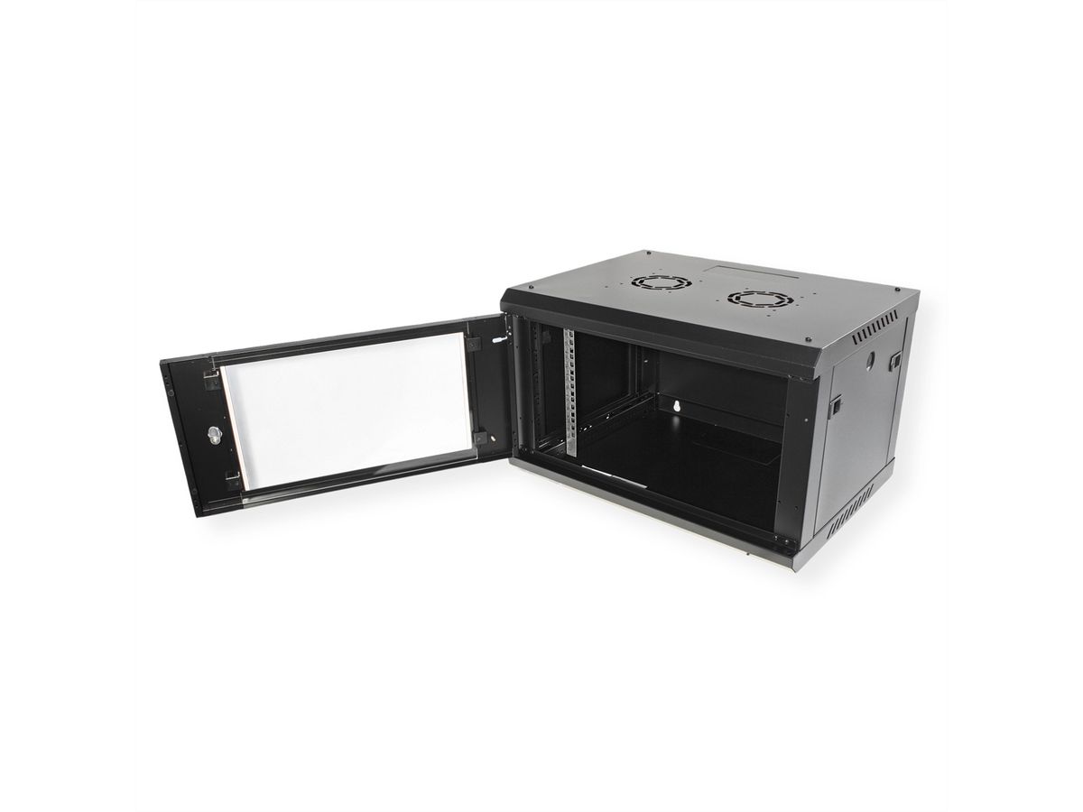 ROLINE 19-Zoll Wandgehäuse Basic Plus 6HE, 600x450 BxT schwarz