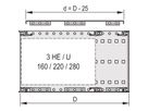 SCHROFF Abdeckblech für Anschraubung an die Seitenwand - ABDECKBLECH EMC 63TE 235T 2ST