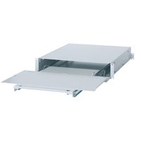Tiroir clavier 19" - 2 UH, avec plaque avant rabattable