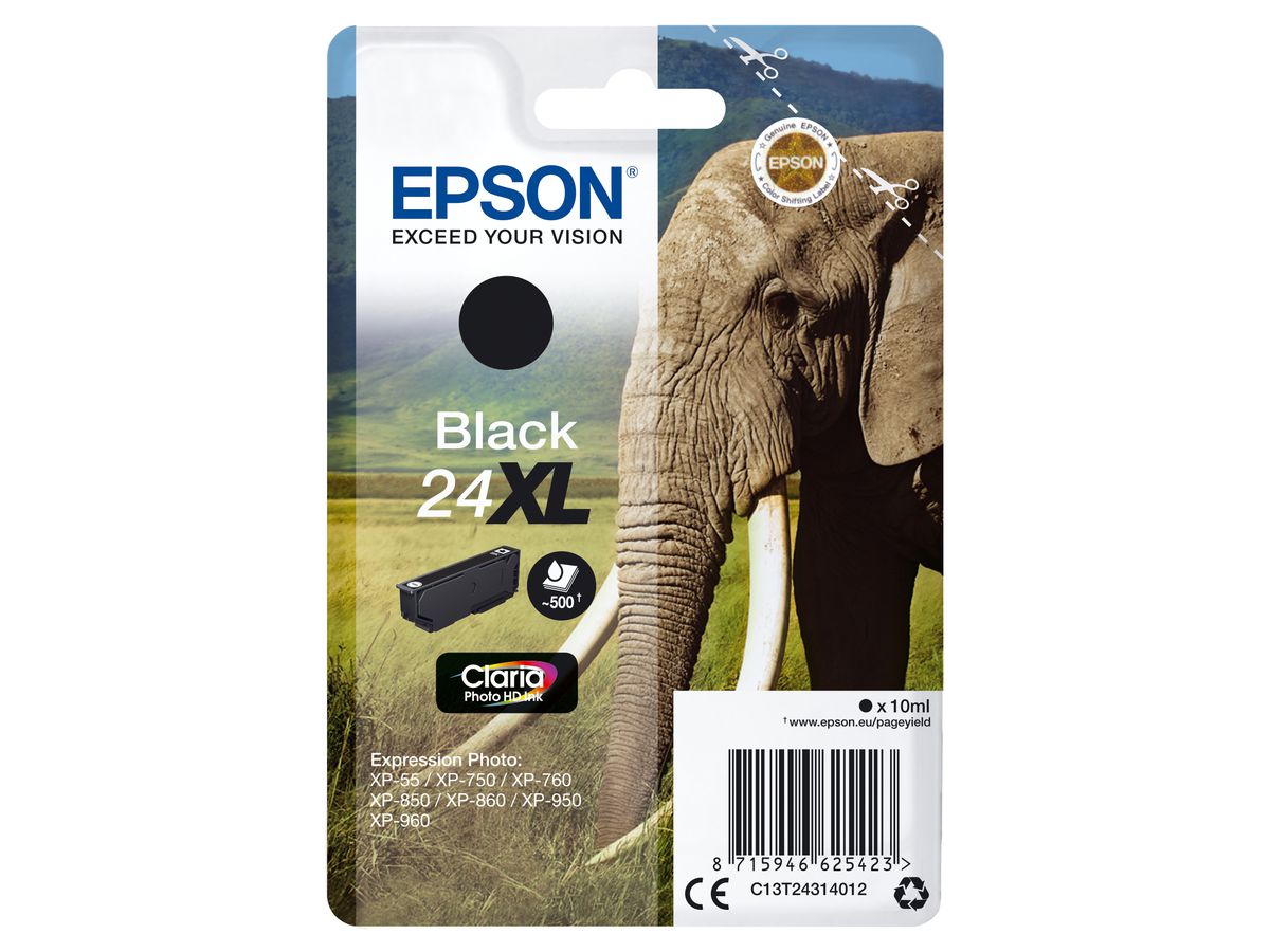 Epson Elephant Cartouche "Eléphant" - Encre Claria Photo HD N (XL)