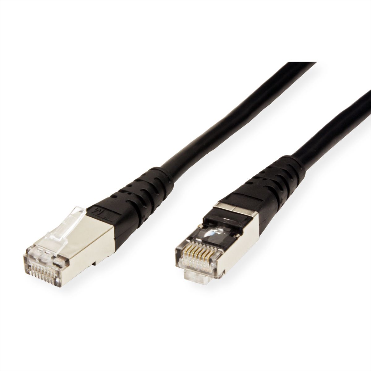 Cordon ROLINE Cat.6 (Classe E) S/FTP (PiMF), noir, 2 m