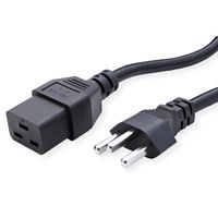 ROLINE Câble d'alimentation T23 - IEC320-C19 16A/250V, 2m, noir, suisse, 2,0m