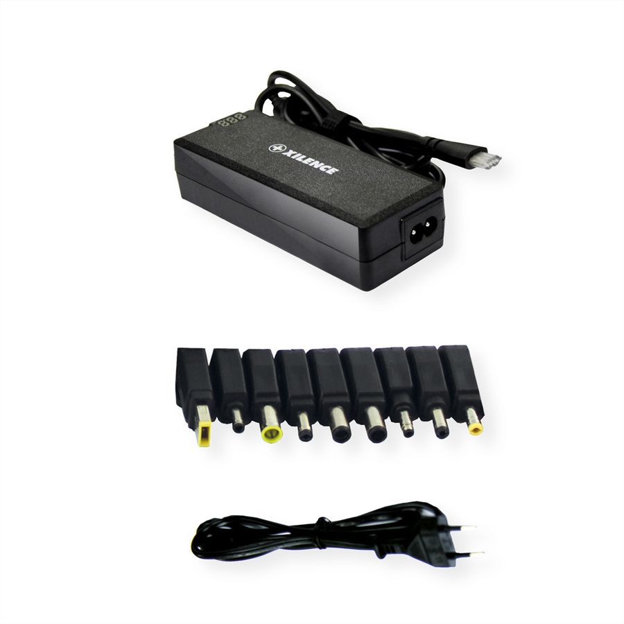 Xilence XM010 Universal Notebook Ladegerät, 9 Adapter, LED Anzeige, 90W