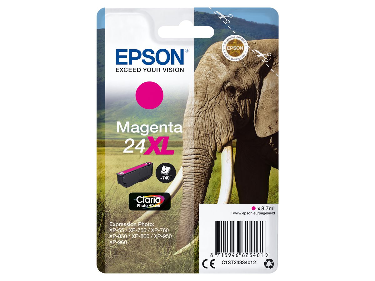 Epson Elephant Cartouche "Eléphant" - Encre Claria Photo HD M (XL)