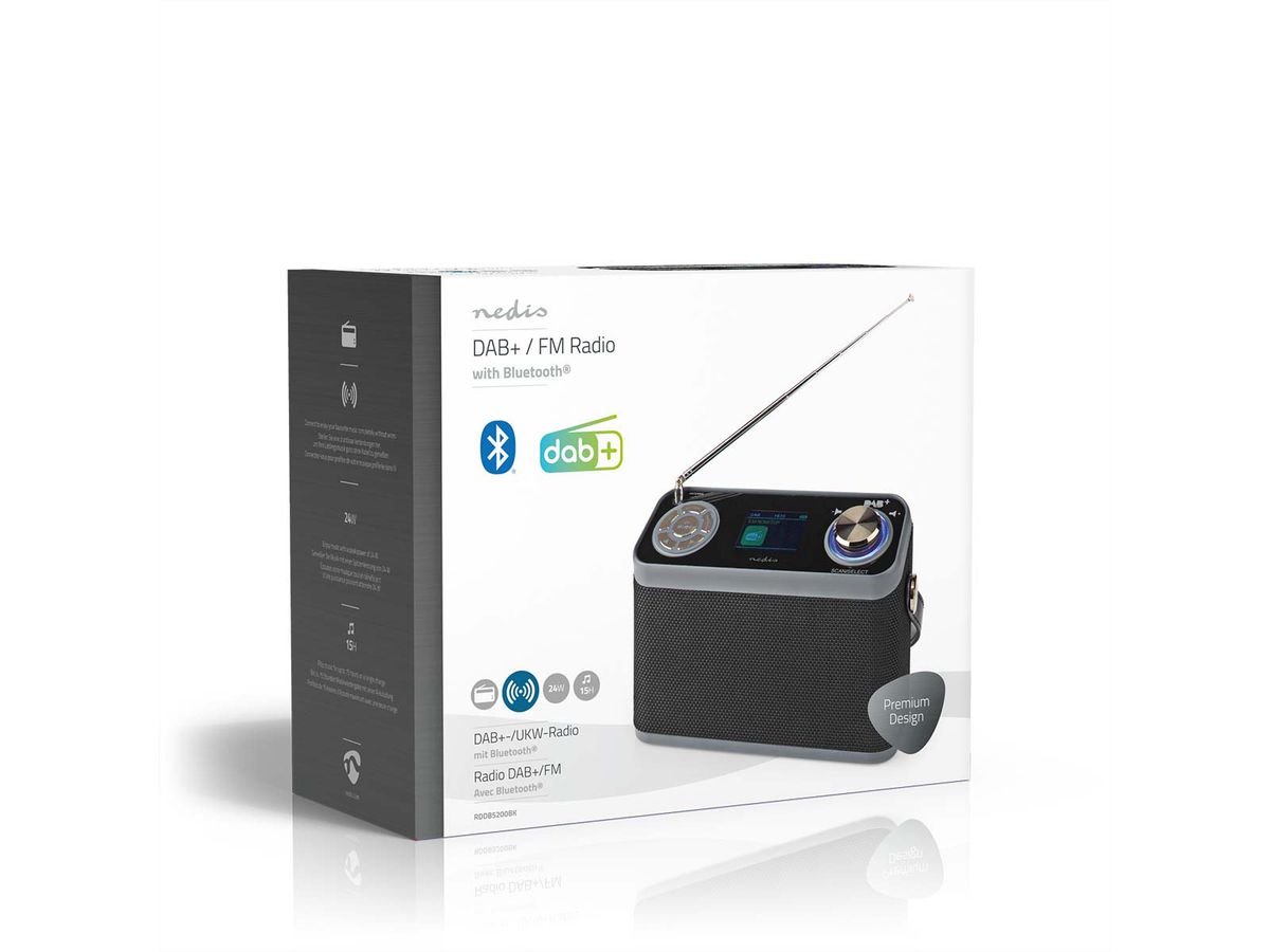 Nedis Notfallradio DAB FM , Tragbares Notfallradio fuer Notfaelle, Camping und Outdoor Anwendungen