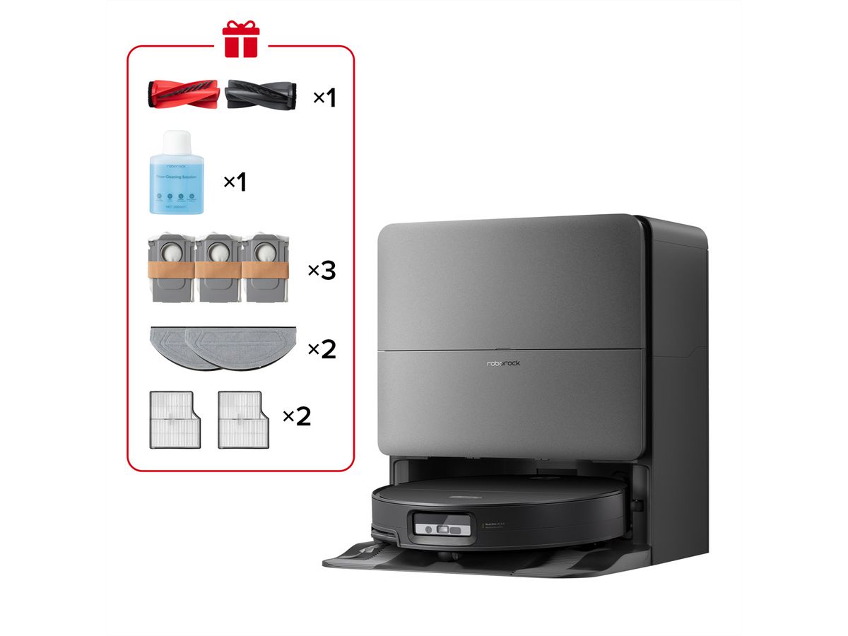 Roborock Aspirateur Saros 20 sonic complete, noir, Robot aspirateur/balayeur