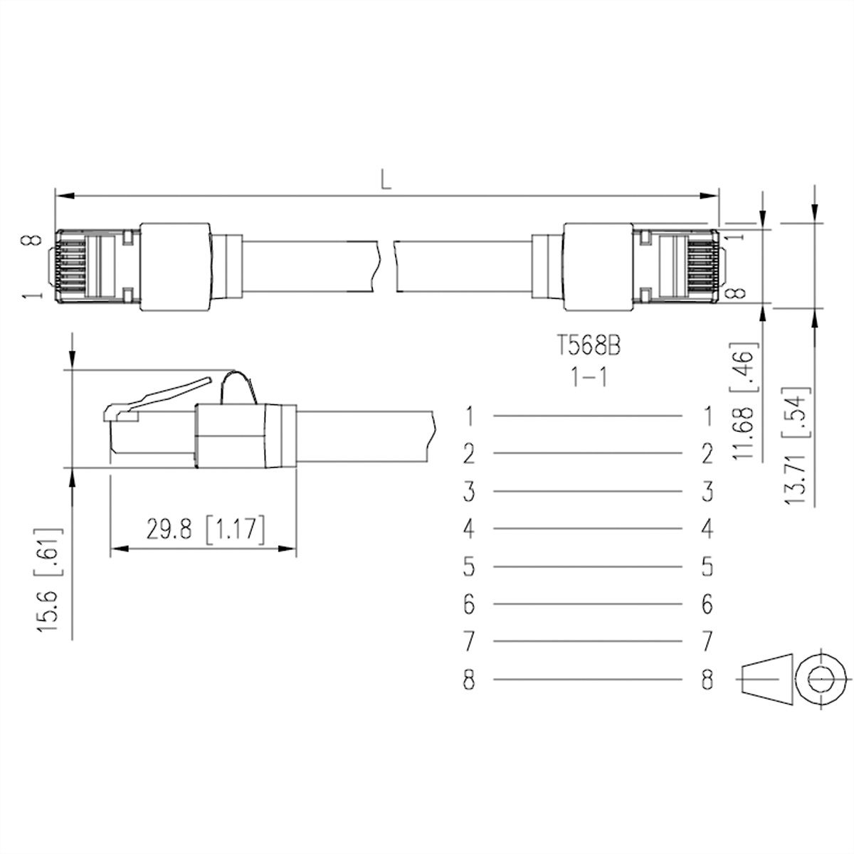 METZ CONNECT Patchkabel 6kV Flex500 Outdoor, schwarz, 3 m