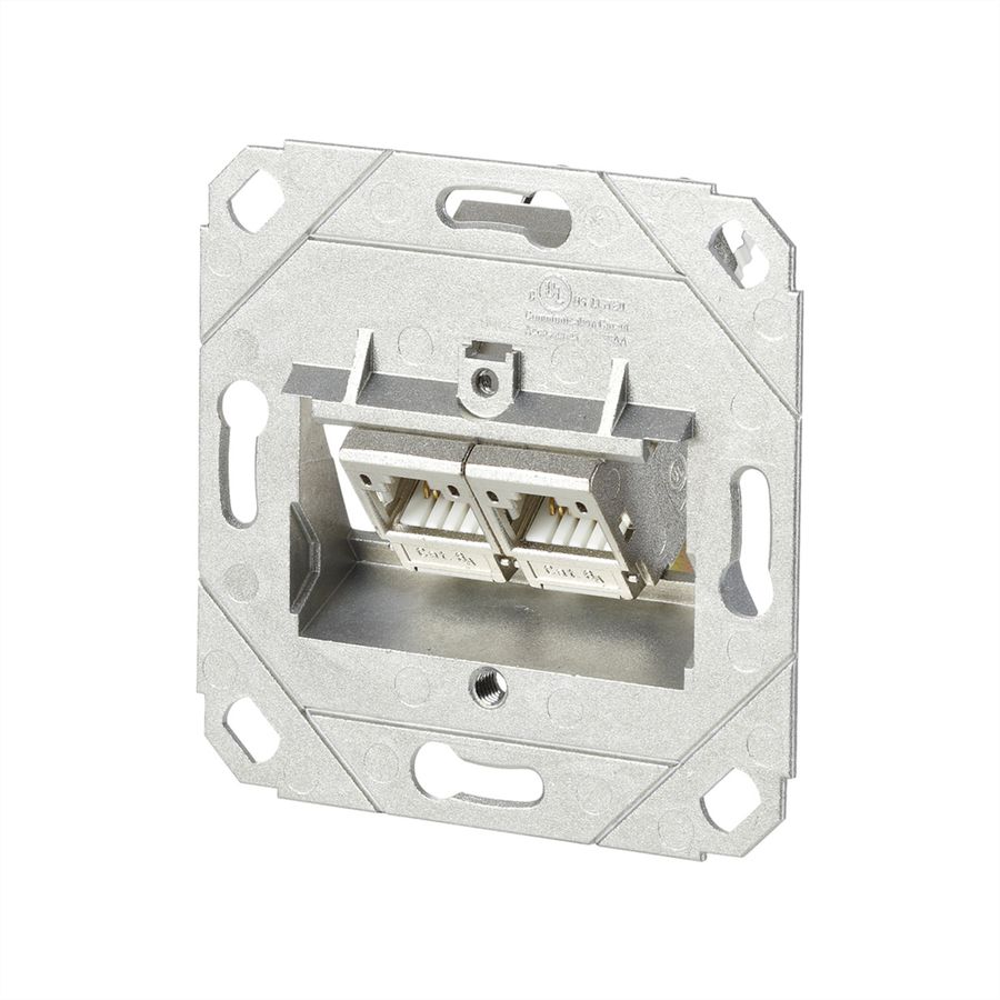 METZ CONNECT C6Amodul 2 Port 180°M UP0-Dose, reinweiß RAL9010