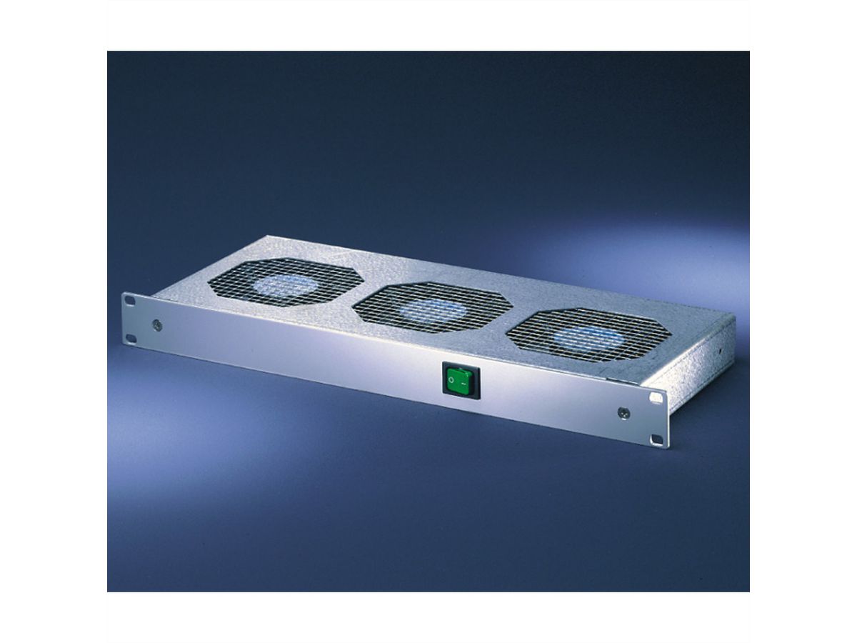 SCHROFF 19" Umlüfter, 3 Ventilatoren, 1 HE - UMLUEFTER 19"M.SCH. 115V