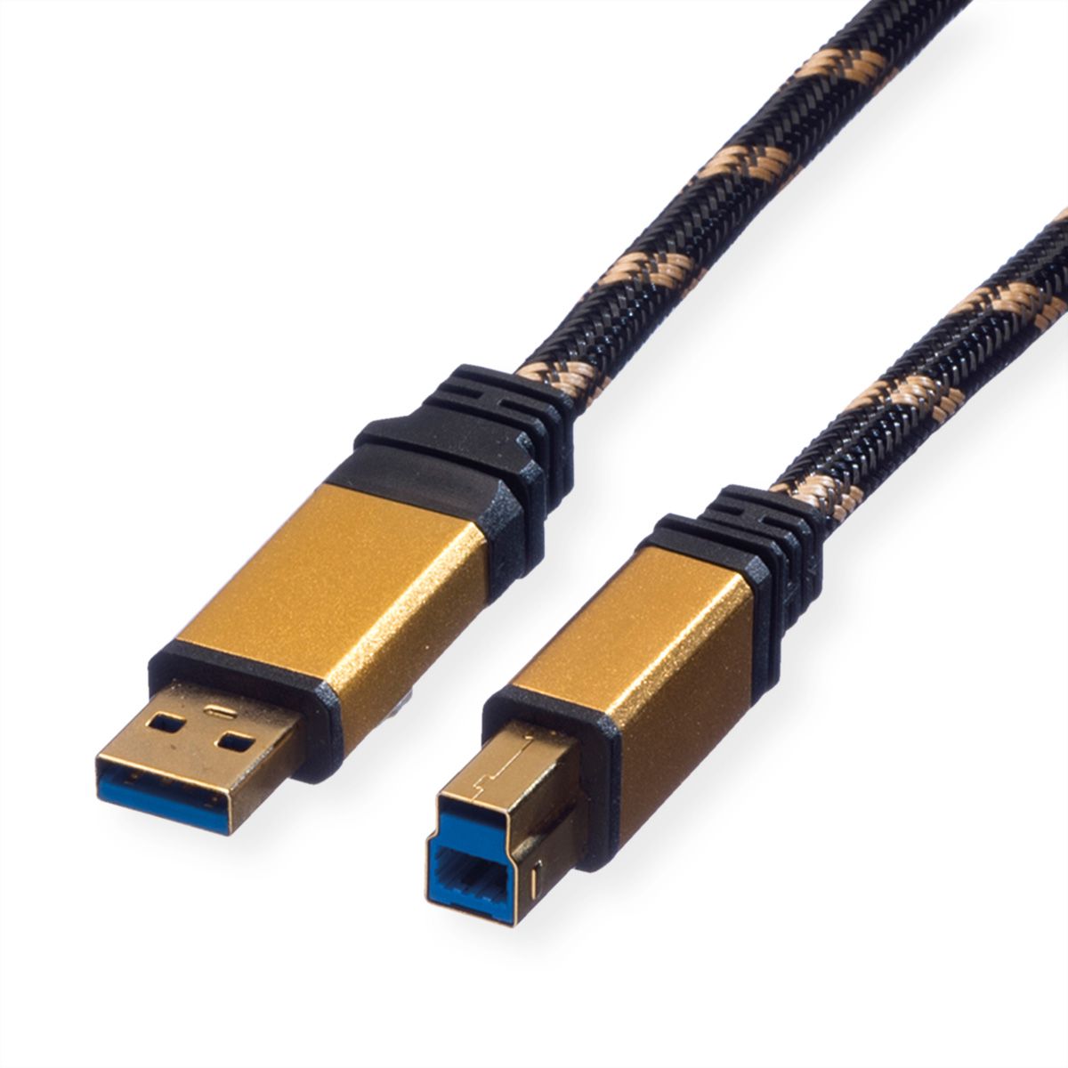 ROLINE GOLD USB 3.2 Gen 1 Kabel, Typ A-B, 3 m