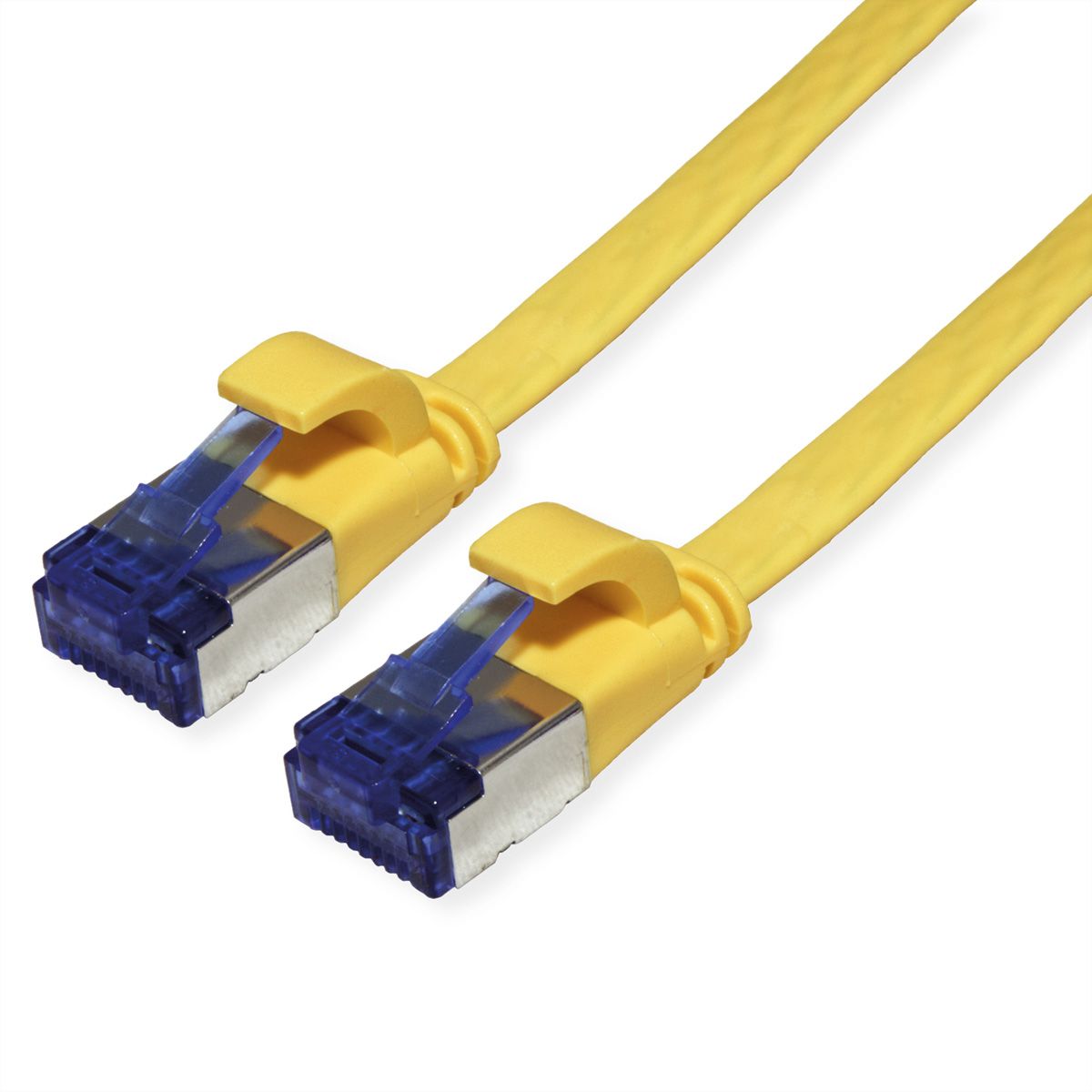 VALUE Patchkabel Cat.6A (Class EA) FTP, extra-flach, gelb, 1 m