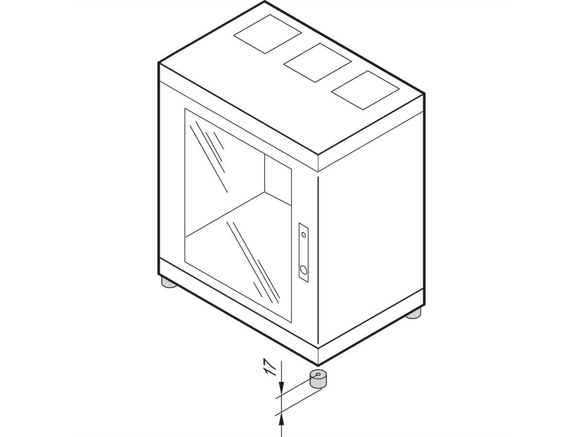 SCHROFF Epcase Pieds, plastique