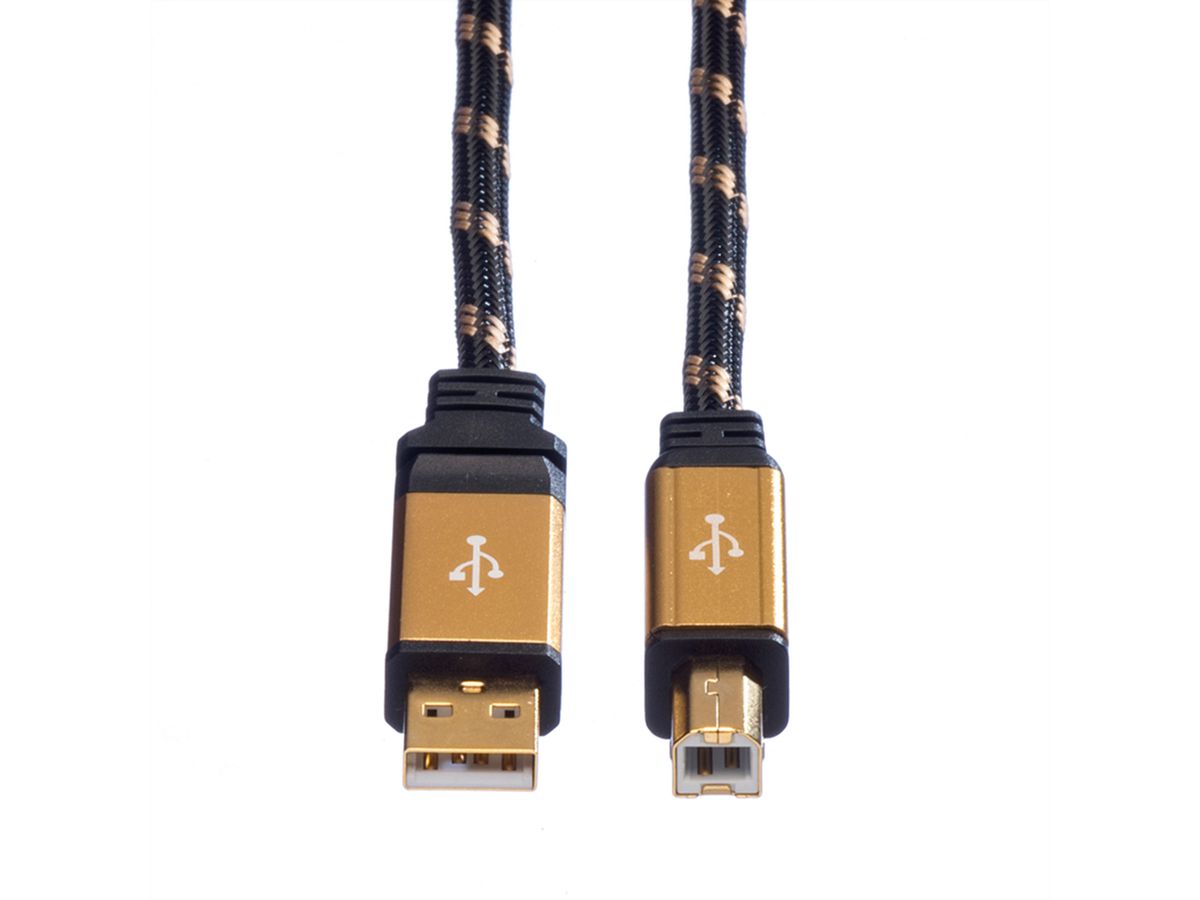 ROLINE GOLD Câble USB 2.0, type A-B, 3 m