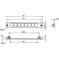 SCHROFF Aufnahmerahmen für Montageebene 1 - LP-HALTER FES 1-REIHIG