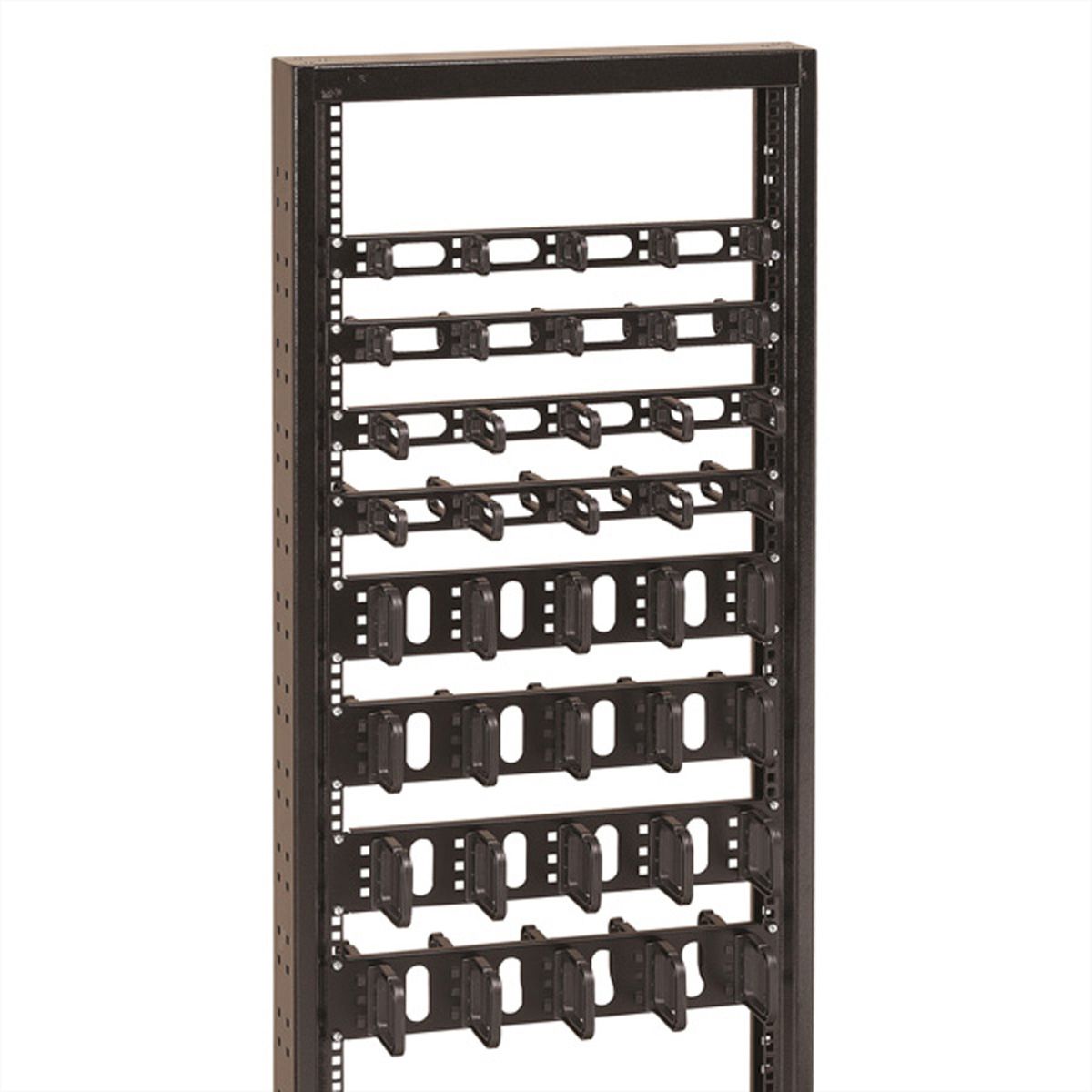 CONTEG 19"-Kabelführung 1 HE mit 5 Kabelösen 40 x 50 mm