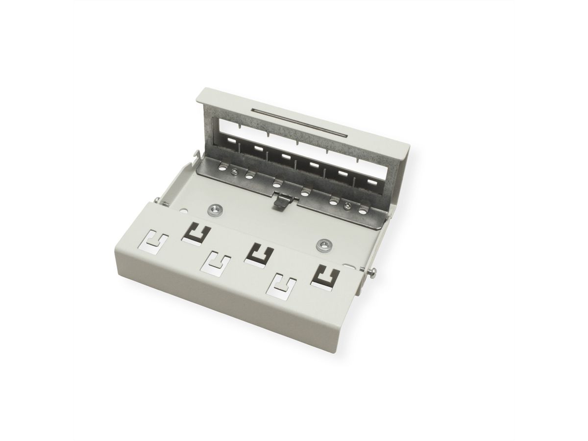 EasyLan Unterbaupanel leer, für 6x Keystone, AP RAL7035