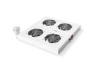ROLINE 19" Unité de ventilation pour toit, 4 ventilateurs, thermostat, gris